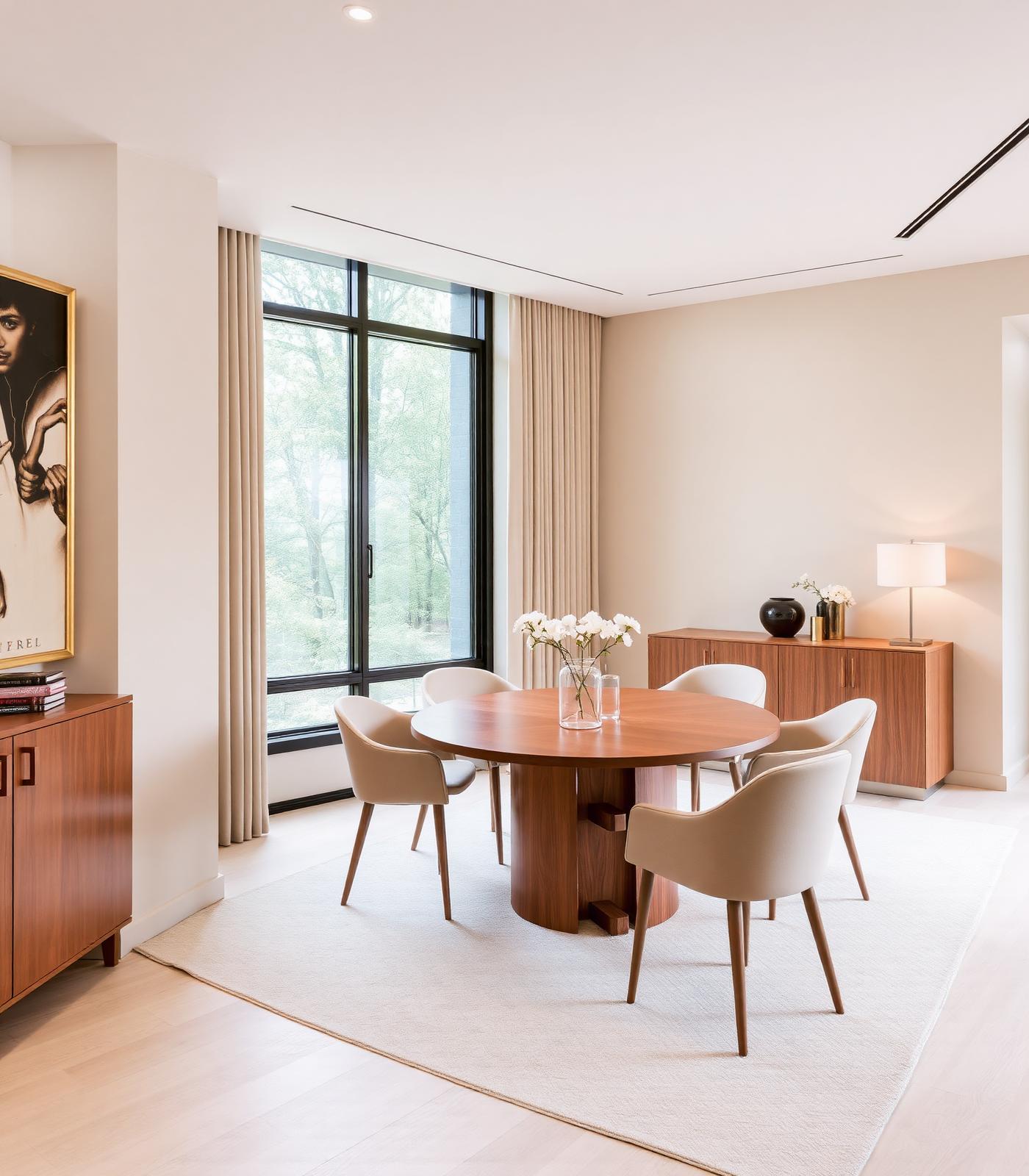 Minimal dining interior